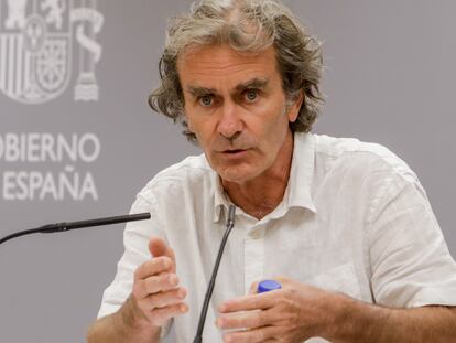 Fernando Simón, the director of the Health Ministry’s Coordination Center for Health Alerts (CCAES), during Monday’s press conference