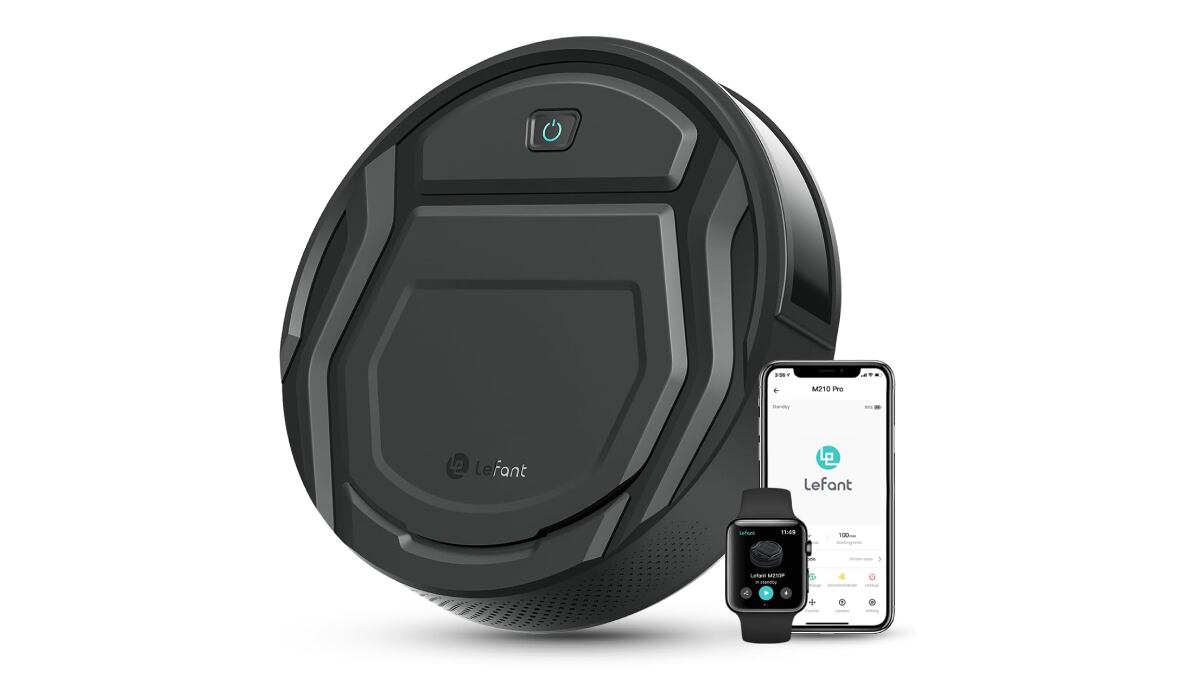 Robot aspirador inalámbrico compatible con Alexa.