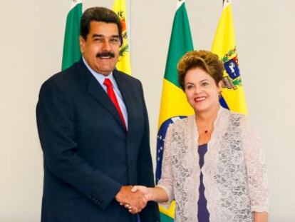 Nicolás Maduro y Dilma Rousseff en 2015.