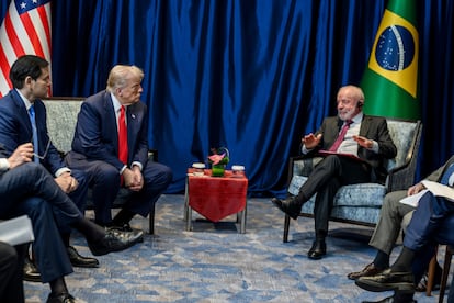 Los presidentes Trump y Lula, durante la reunión que mantuvieron en octubre en Malasia.
