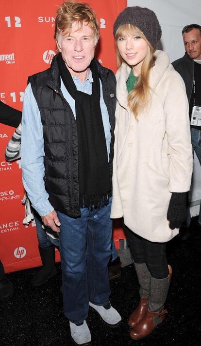 Robert Redford, fundador del Festival de Sundance, con la cantante Taylor Swift.