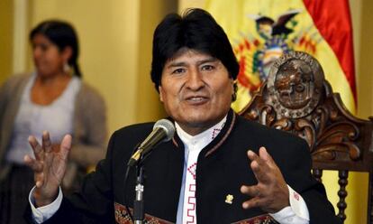 El presidente Evo Morales en una conferencia de prensa el 3 de agosto,