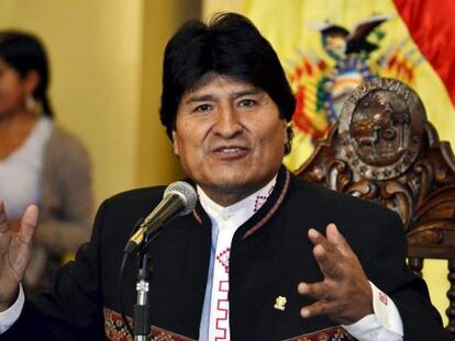 El presidente Evo Morales en una conferencia de prensa el 3 de agosto,