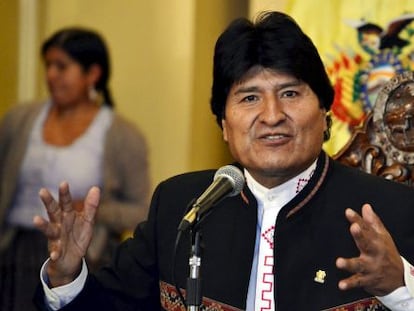 El presidente Evo Morales en una conferencia de prensa el 3 de agosto,