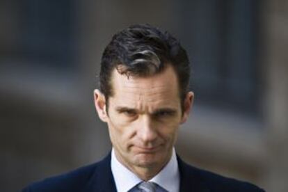 El esposo de la infanta Cristina, Iñaki Urdangarin, en una de las comparecencias ante el juez Castro.