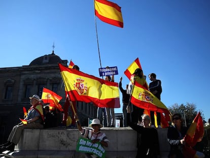 Concentración en defensa de la unidad de España, en la Plaza de Colón de Madrid.