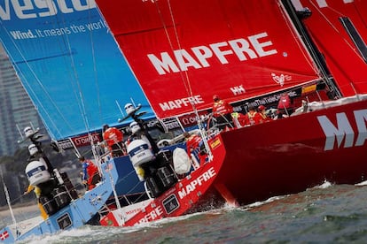 MAPFRE, durante la salida en Melbourne.