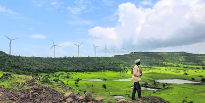 Turbinas de Gamesa en la regi&oacute;n de Maharashtra, en India. Un ejemplo de la presencia de empresas espa&ntilde;olas en Asia