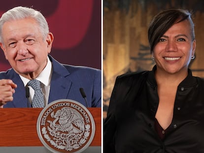 Andrés Manuel López Obrador y Salma Luévano.