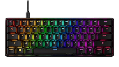 Se trata de un teclado para gaming que se compone de teclas provistas de funciones secundarias.