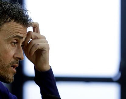 Luis Enrique, en la ciudad deportiva del Barcelona.