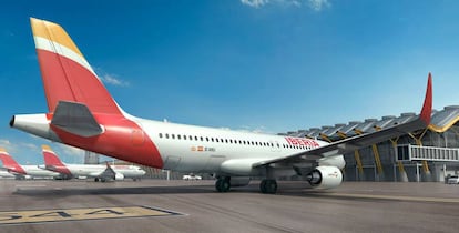 Uno de los A320neo de Iberia en el aeropuerto de Madrid-Barajas.