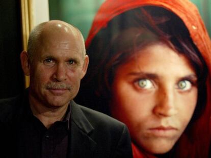 El fotógrafo Steve McCurry en Madrid en 2006.