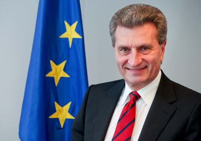El comisario europeo de Economía y Sociedades Digitales, Günther Oettinger.