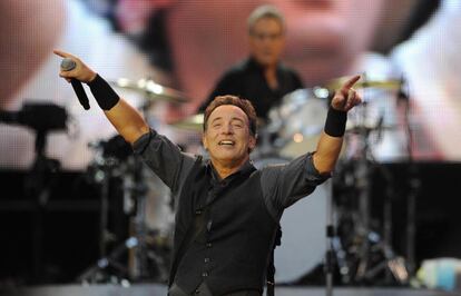  Springsteen, durante un concierto de 2013 en El Molinon.