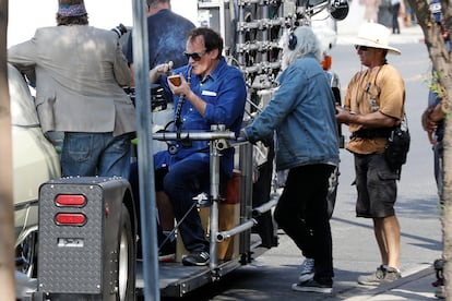 Quentin Tarantino en 2018 en Burbank (California) durante el rodaje de 'Érase una vez en Hollywood'.