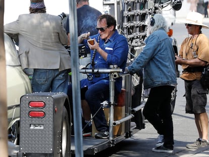 Quentin Tarantino en 2018 en Burbank (California) durante el rodaje de 'Érase una vez en Hollywood'.