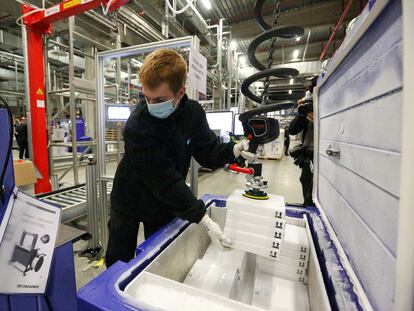 Fábrica de vacunas contra la covid19 Pfizer en Puurs, Bélgica, a finales de febrero.