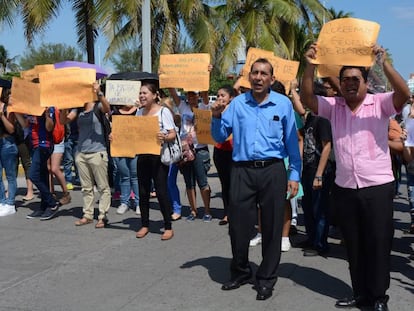 Protesta por la desaparici&oacute;n de G&eacute;nesis Urrutia. 