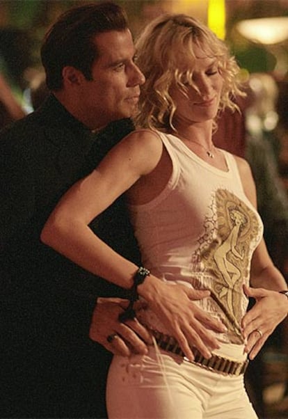 John Travolta y Uma Thurman, en <i>Be cool. </i>