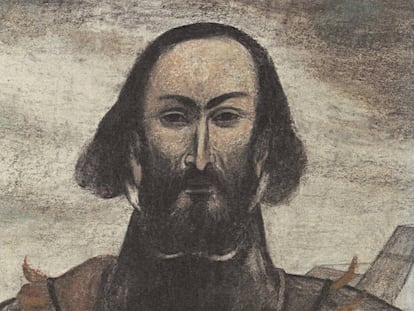 Hernán Cortés, dibujado por Pablo Auladell para la película 'El sueño de Malinche', de Gonzalo Suárez.