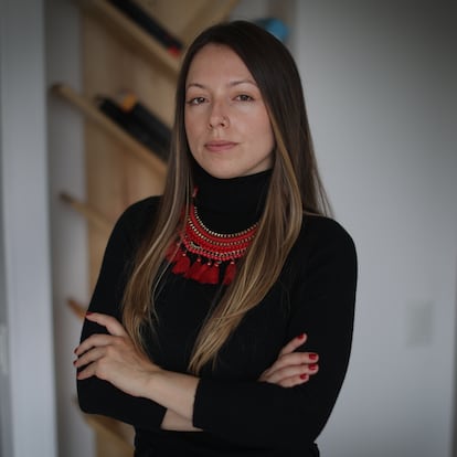 Lucía Camacho, abogada colombiana, máster en derechos humanos y democratización, en su casa en Bogotá, el 22 de enero de 2026.