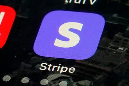 Logo de la aplicación móvil de Stripe.