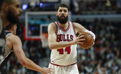 Nikola Mirotic, el 8 de diciembre, en el Bulls-Spurs.