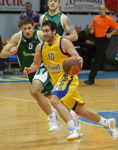 Carlos Cabezas, durante un partido con el Khimi la pasada temporada