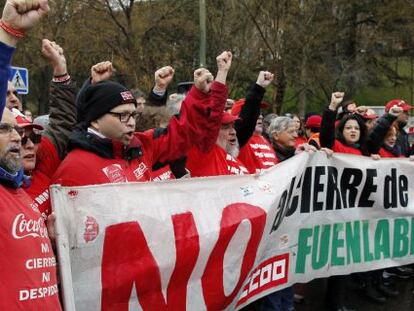 Manifestaci&oacute;n en 2014 contra el cierre de Fuenlabrada.