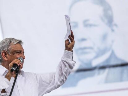 López Obrador durante unacto en Acapulco esta semana