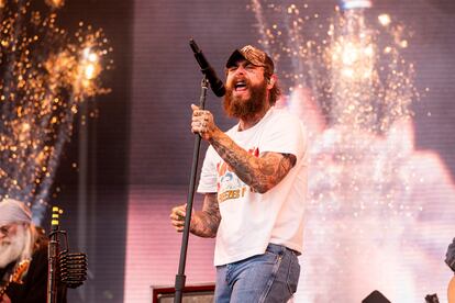 Post Malone, durante un concierto en San Francisco, el pasado 11 de agosto.