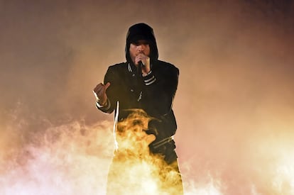 Eminem en los premios iHeartRadio de 2018 en California.