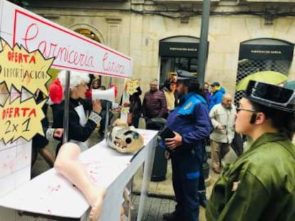 Acto reivindicativo del colectivo Impunidade Carioca en el Entroido de Lugo.