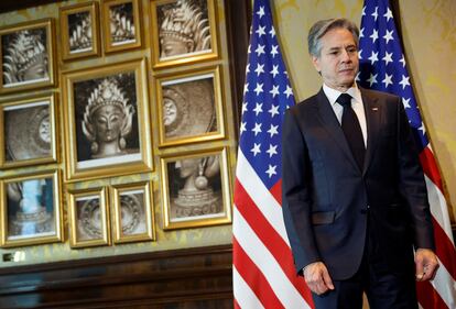 Antony Blinken, durante su visita a Nueva Delhi el viernes.  