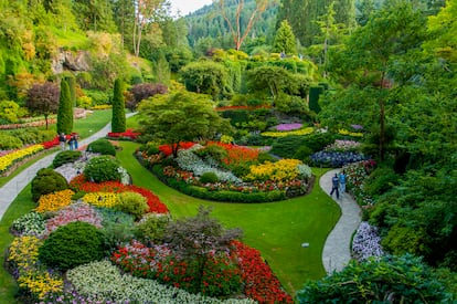 Butchart Gardens, cerca de Victoria, en la isla de Vancouver (Canadá).