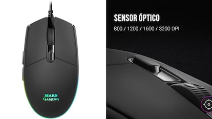 mejores ofertas Amazon Tech week: ratón con cable de gran precisión para jugar a videojuegos.