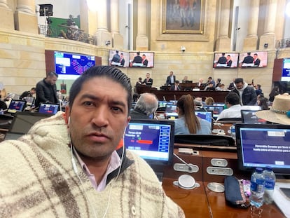 El senador por el departamento de Boyacá, César Pachón, en una fotografía que difundió en sus redes sociales el 2 de noviembre de 2022.