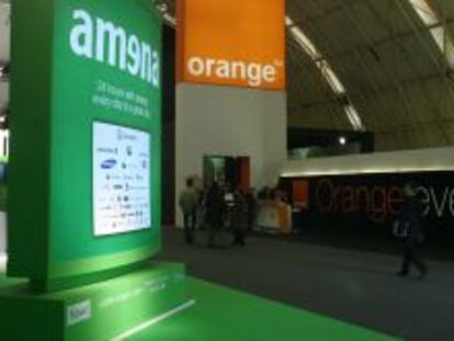 Logotipos de Amena y Orange.