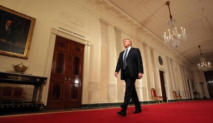 El presidente de Estados Unidos, Donald Trump, en la Casa Blanca.