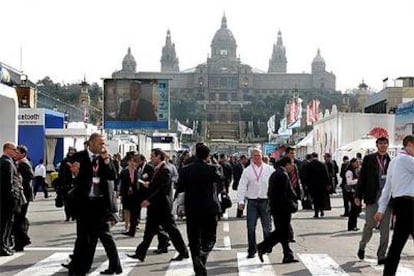 El recinto de Montjuïc de la Fira durante el reciente congreso de telefonía móvil.