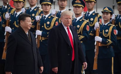 El presidente chino, Xi Jinping, y el de EE UU, Donald Trump, en Pekín en noviembre de 2017.