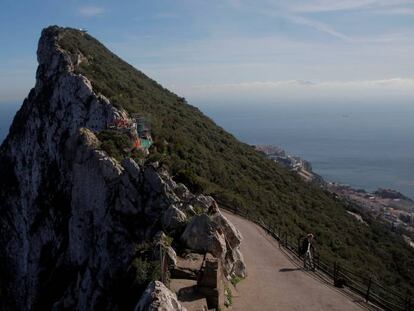 Tourists in Gibraltar.