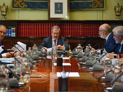 Pleno del CGPJ del 13 de octubre presidido por Rafael Mozo