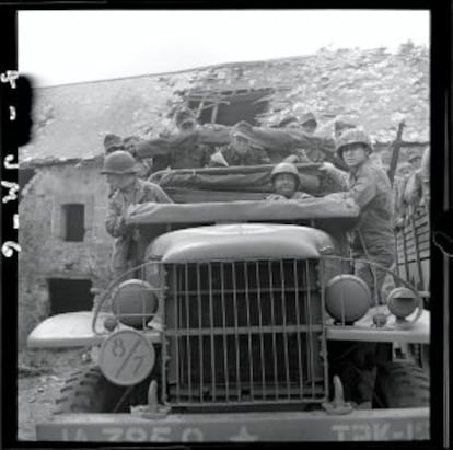 Una fotografía tomada por Morris en Normandía en verano de 1944.