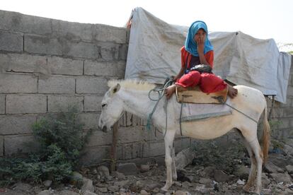 Los burros son animales esenciales en las zonas rurales, especialmente como medio de transporte y / o de agua. El llamado "oro azul" es cada vez más escaso en Yemen, y el distrito de Abs no es una excepción. Los sistemas de agua gratuitos apenas funcionan, y la provisión de camiones también está limitada por el momento, llevando a los más vulnerables a beber agua insegura para sobrevivir.