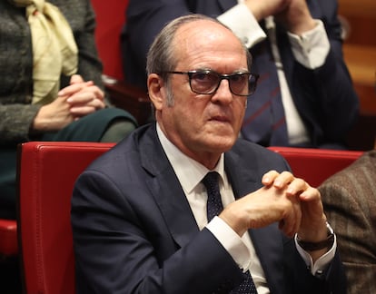 El defensor del pueblo, Ángel Gabilondo, durante la entrega de los premios del Observatorio contra la Violencia Doméstica y de Género, en el Consejo General del Poder Judicial (CGPJ), este pasado martes en Madrid.