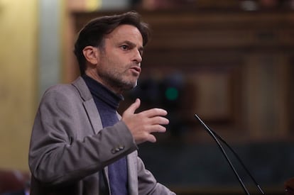 El presidente del grupo parlamentario de Unidas Podemos, Jaume Asens, en el Congreso el pasado 1 de diciembre.