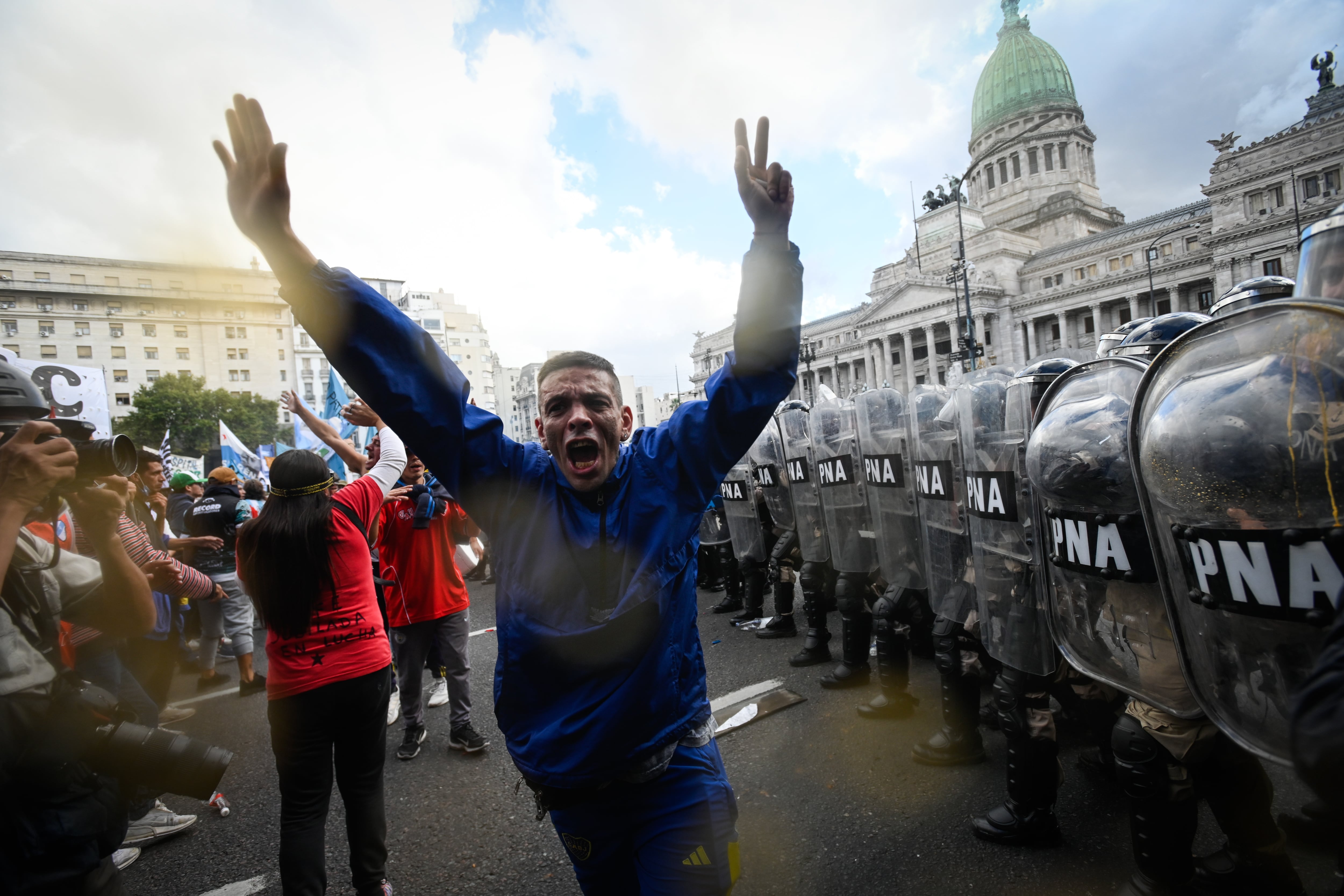 Manifestantes en Buenos Aires, el pasado miércoles. 