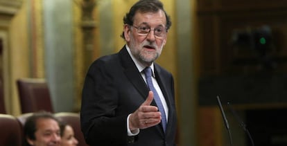 Mariano Rajoy, en el pleno del Congreso.